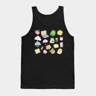 Korean Aesthetic Sticker Pack Tank Top